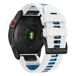 Garmin Fenix 7X Pro 51mm / Fenix 7X Tvåfärgad Sportklockarmband Silikon Andningsbart Armband