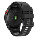 Garmin Fenix 7X Pro 51mm / Fenix 7X Tvåfärgad Sportklockarmband Silikon Andningsbart Armband