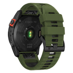 Garmin Fenix 7X Pro 51mm / Fenix 7X Tvåfärgad Sportklockarmband Silikon Andningsbart Armband