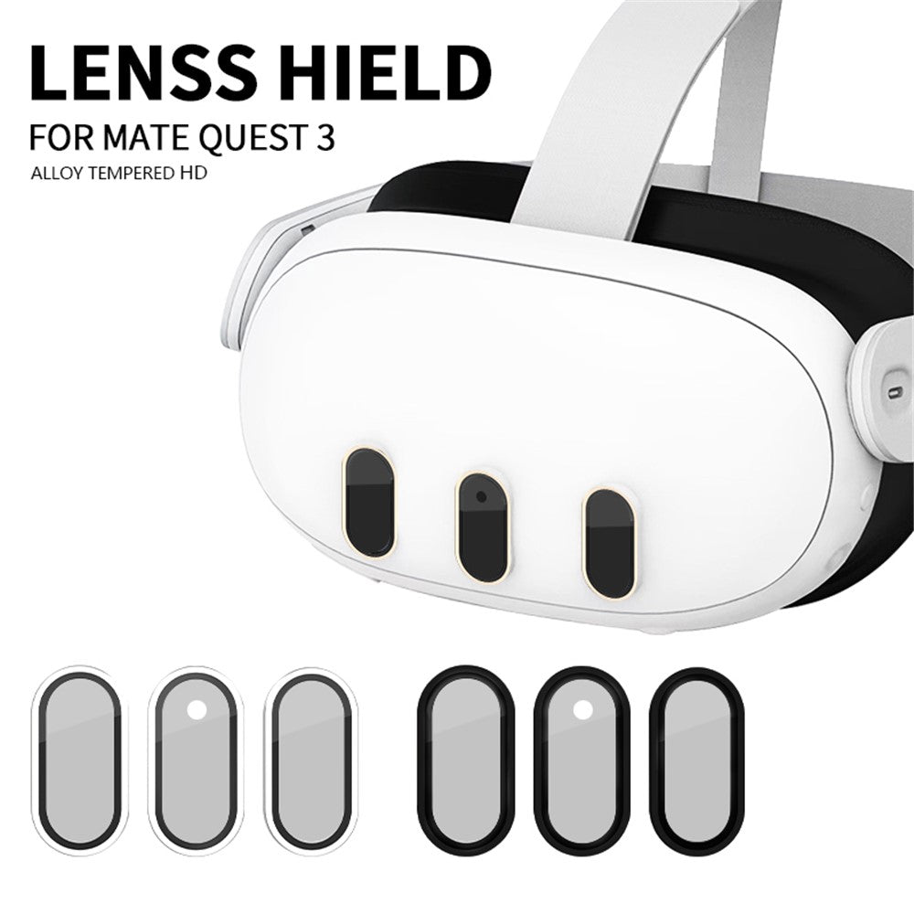 3Pcs For Meta Quest 3 VR Headset HD Tempered Glass Lens Protector Film