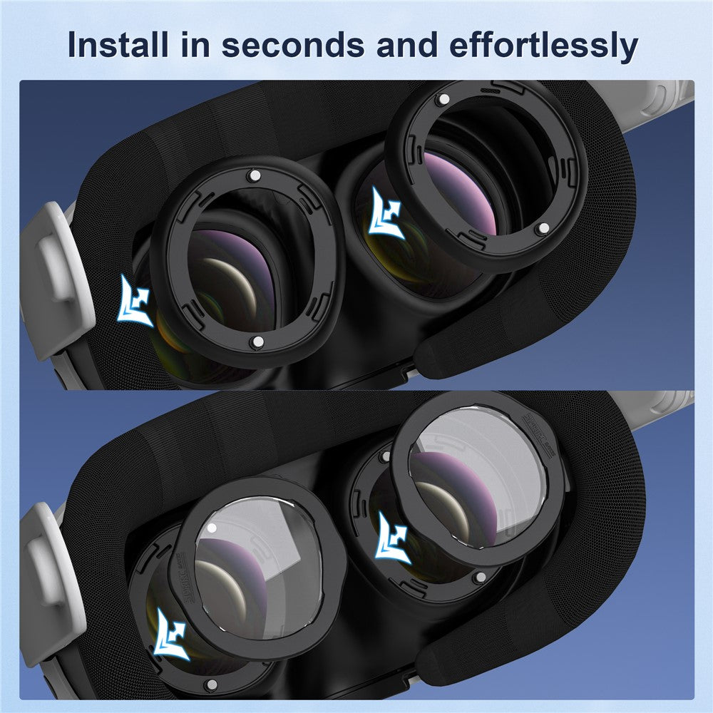 STARTRC GAMES For Meta Quest 3 VR Glasses Anti-Scratch Ring Lens + Protective Cover Set (Non-Prescription Lens)
