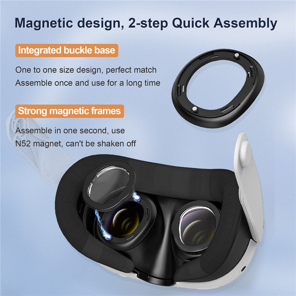 STARTRC GAMES For Meta Quest 3 VR Glasses Anti-Scratch Ring Lens + Protective Cover Set (Non-Prescription Lens)