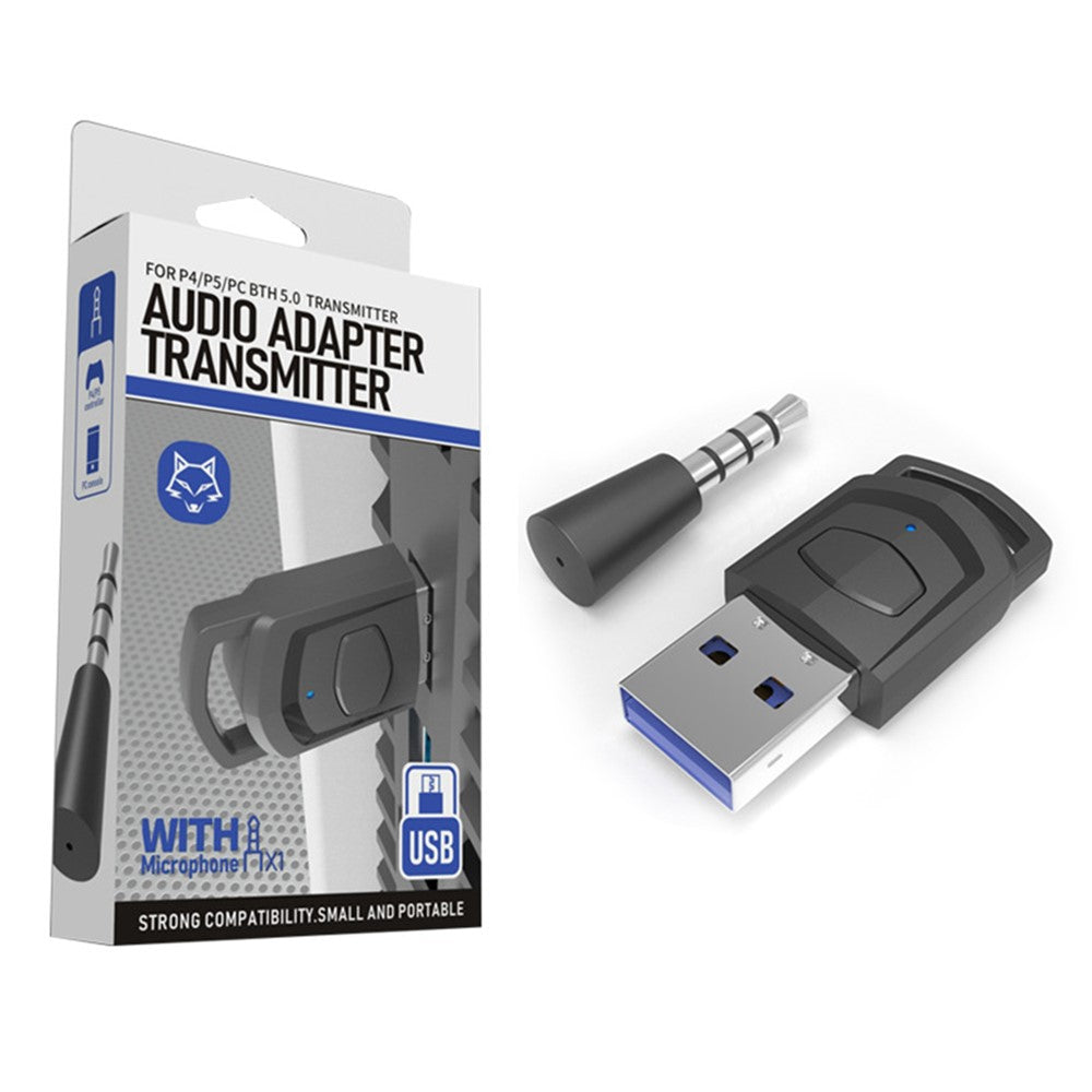 HONSON HS-PS5101 Til Sony PS5 / PS4 / PC til hovedtelefon Bluetooth-kompatibel USB 3.5mm lydsender trådløs modtager