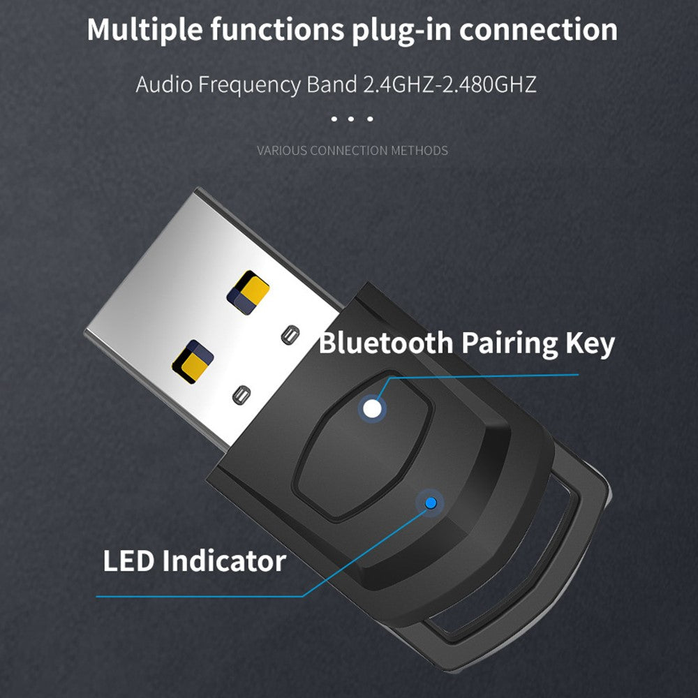 HONSON HS-PS5101 Til Sony PS5 / PS4 / PC til hovedtelefon Bluetooth-kompatibel USB 3.5mm lydsender trådløs modtager