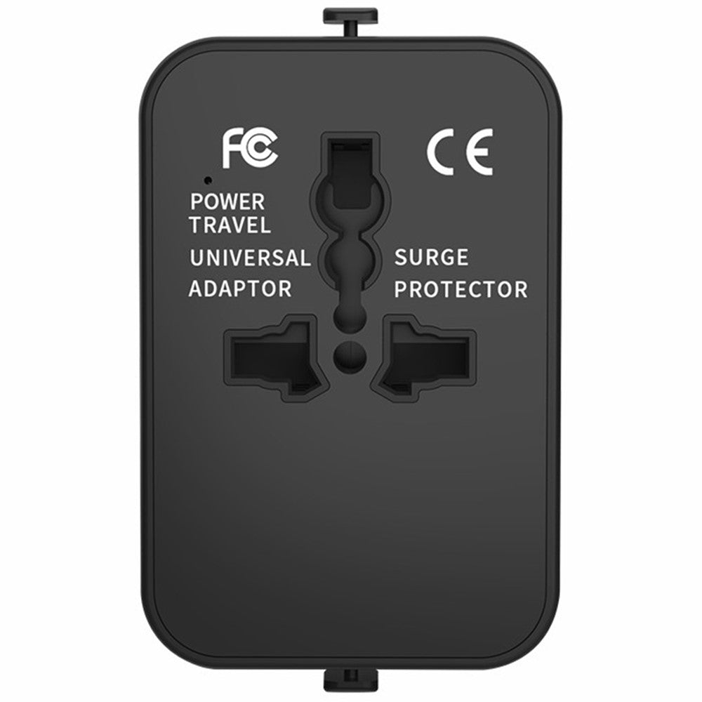 HHT202-2C 1xUSB+2x Type-C Charging Adapter Travel Universal Charger Converter