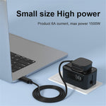 HHT202-2C 1xUSB+2x Type-C Charging Adapter Travel Universal Charger Converter