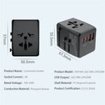 HH904 Worldwide Travel Power Adapter 2 QC + 2 PD Ports Fast Charging Wall Charger Plug Converter