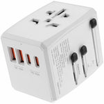 HH904 Worldwide Travel Power Adapter 2 QC + 2 PD Ports Fast Charging Wall Charger Plug Converter