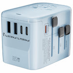HHT906 PD 65W GaN Worldwide Travel Power Adapter 2xUSB+3xType-C Wall Charger Plug Converter