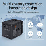 HHT905 PD 65W GaN Worldwide Travel Fast Charging Power Adapter Wall Charger Plug Converter
