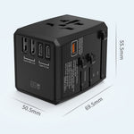 HHT905 PD 65W GaN Worldwide Travel Fast Charging Power Adapter Wall Charger Plug Converter