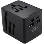 HHT520 Universal Global Travel Power Adapter Type-C + 3xUSB Charger Plug Converter