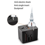 HHT520 Universal Global Travel Power Adapter Type-C + 3xUSB Charger Plug Converter