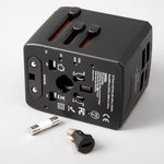 HHT520 Universal Global Travel Power Adapter Type-C + 3xUSB Charger Plug Converter