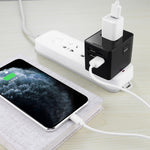 HHT520 Universal Global Travel Power Adapter Type-C + 3xUSB Charger Plug Converter