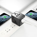 HHT520 Universal Global Travel Power Adapter Type-C + 3xUSB Charger Plug Converter
