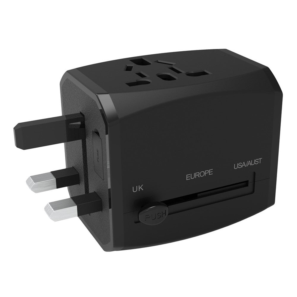 HHT525 Type-C + 2xUSB Universal Global Travel Power Adapter Charger Plug Converter