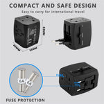 HHT525 Type-C + 2xUSB Universal Global Travel Power Adapter Charger Plug Converter