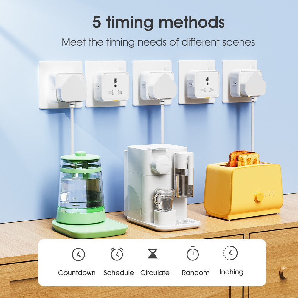 MG-CZ107W Smart Home WiFi-stikkontakt Tuya APP Stemmestyring Timerstik, EU-stik