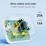 MG-CZ107W Smart Home WiFi-stikkontakt Tuya APP Stemmestyring Timerstik, EU-stik
