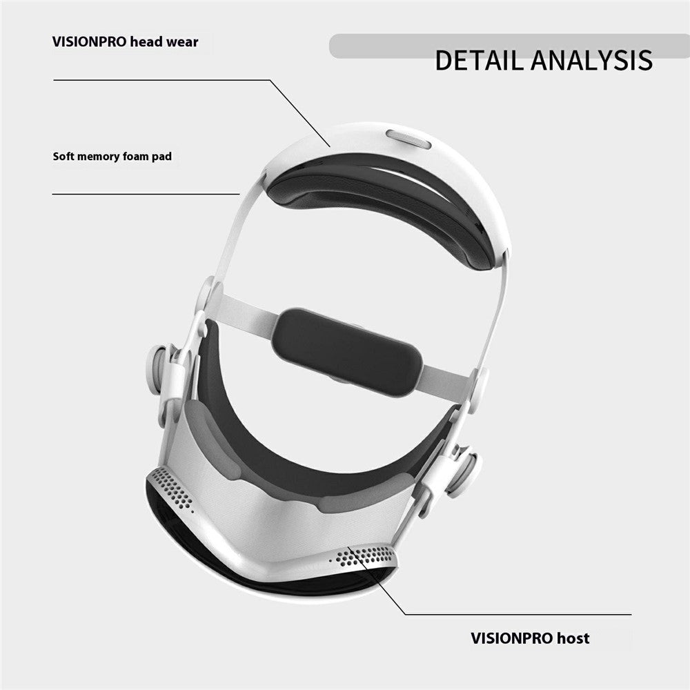 WOLMTT Justerbar hovedstrop til Apple Vision Pro VR Headset Tilbehør