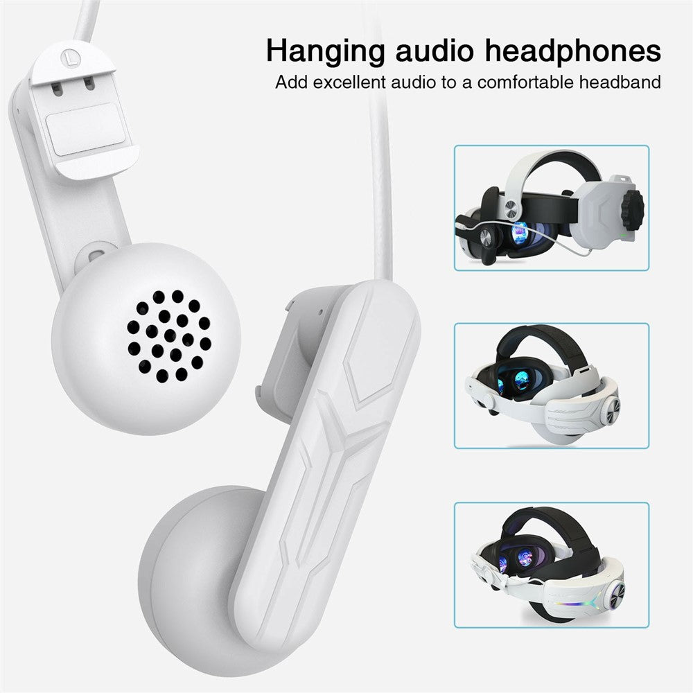 Kablede høretelefoner til Meta Quest 2 / 3 VR-headsettilbehør 3,5 mm hovedtelefoner med strækbar klips
