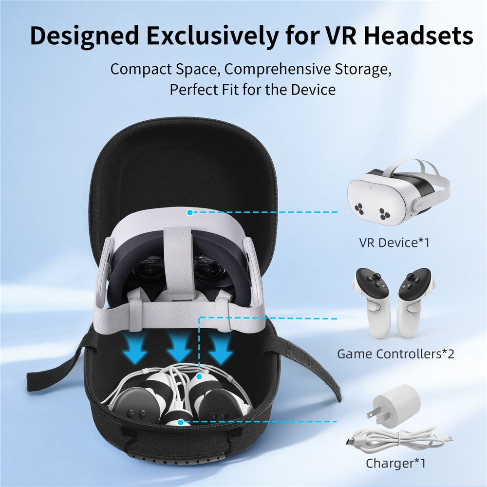 STARTRC GAMES For Meta Quest 3S / Quest 3 / Quest 2 Carrying Case Snowflake Cloth VR Headset Storage Bag