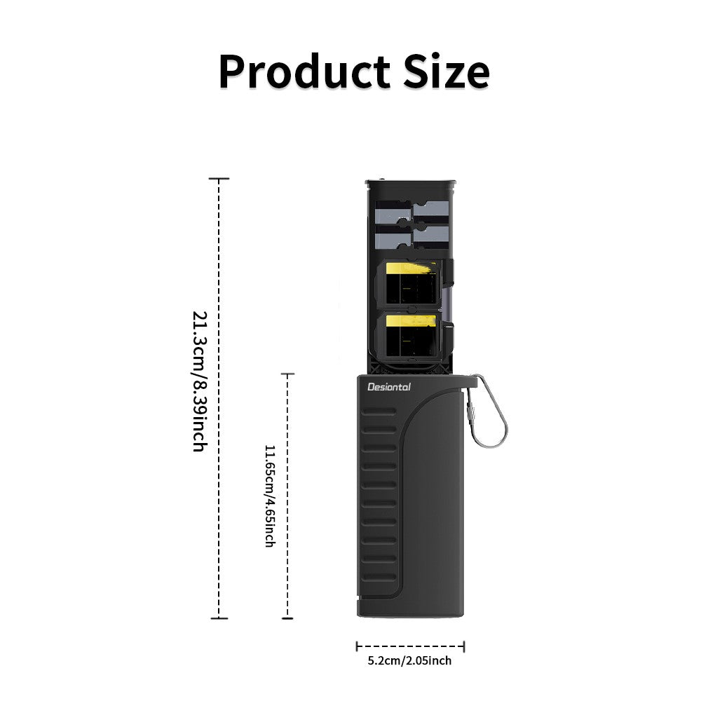 DESIONTAL Multi-Function High Speed SD / TF Card Reader Portable Memory Card Storage Case