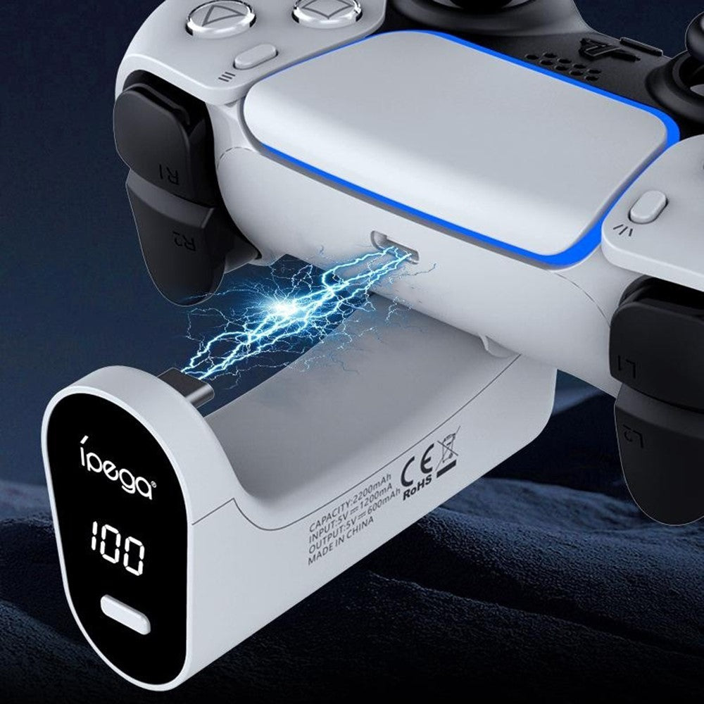IPEGA PG-P5042 For Sony PlayStation 5 Game Controller LED Display 2000mAh External Battery Pack