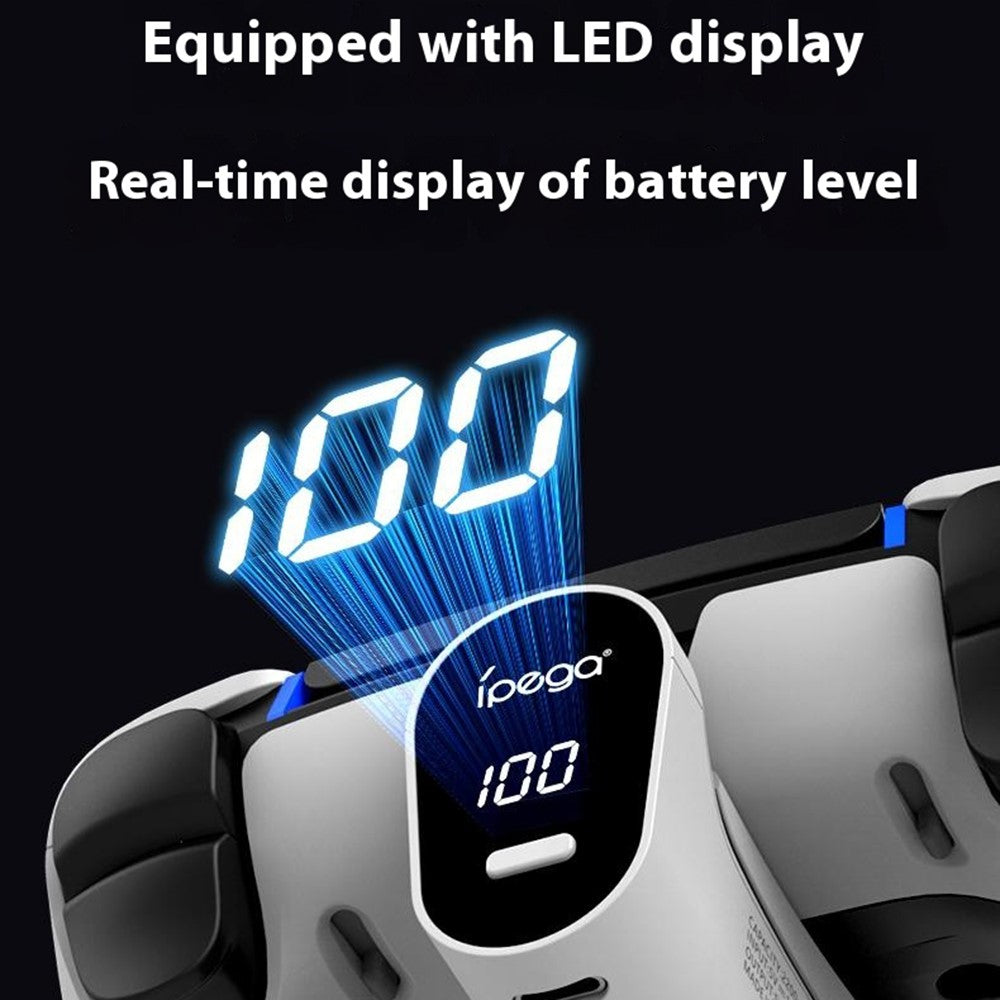 IPEGA PG-P5042 For Sony PlayStation 5 Game Controller LED Display 2000mAh External Battery Pack