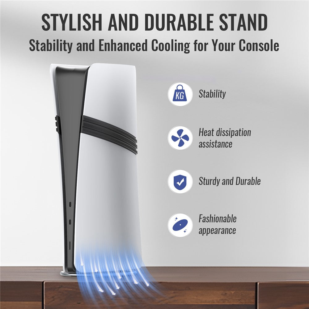 JYS JYS-P5216 Vertikal Stand til Sony PlayStation 5 Pro / Playstation 5 / PS5 Slim Spillekonsol Rund Base