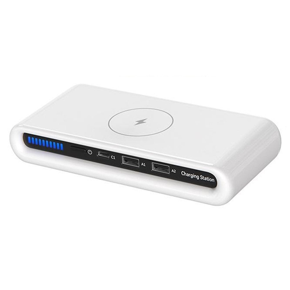 N67 USB Multi-Port Wireless Charger 30W Fast Charging Station USB Charging Hub with Ambient Light