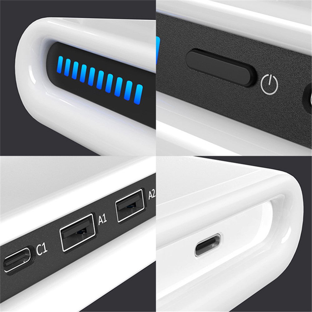 N67 USB Multi-Port Wireless Charger 30W Fast Charging Station USB Charging Hub with Ambient Light