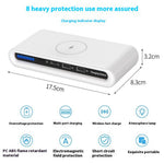 N67 USB Multi-Port Wireless Charger 30W Fast Charging Station USB Charging Hub with Ambient Light