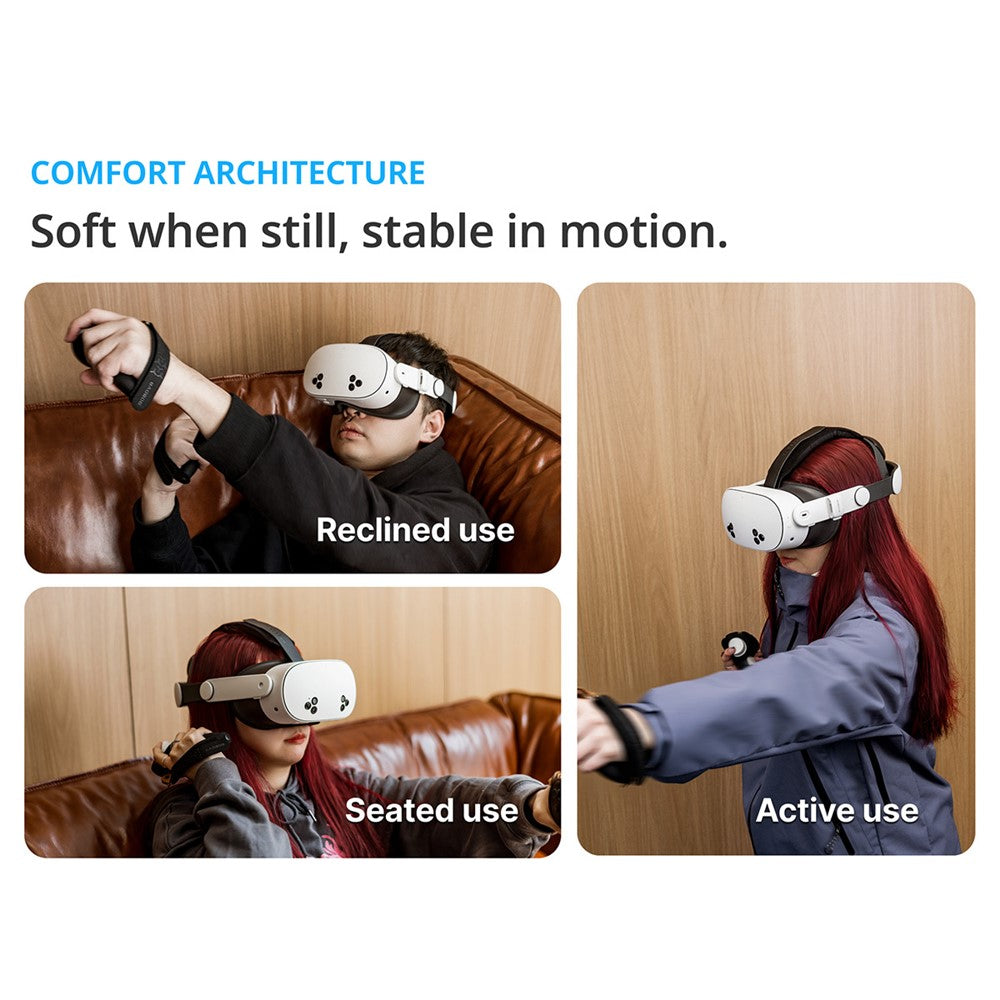 BOBOVR E3 til Meta Quest 3S / Quest 3 VR Headset Hovedstrop Ergonomisk Erstatningspandebånd