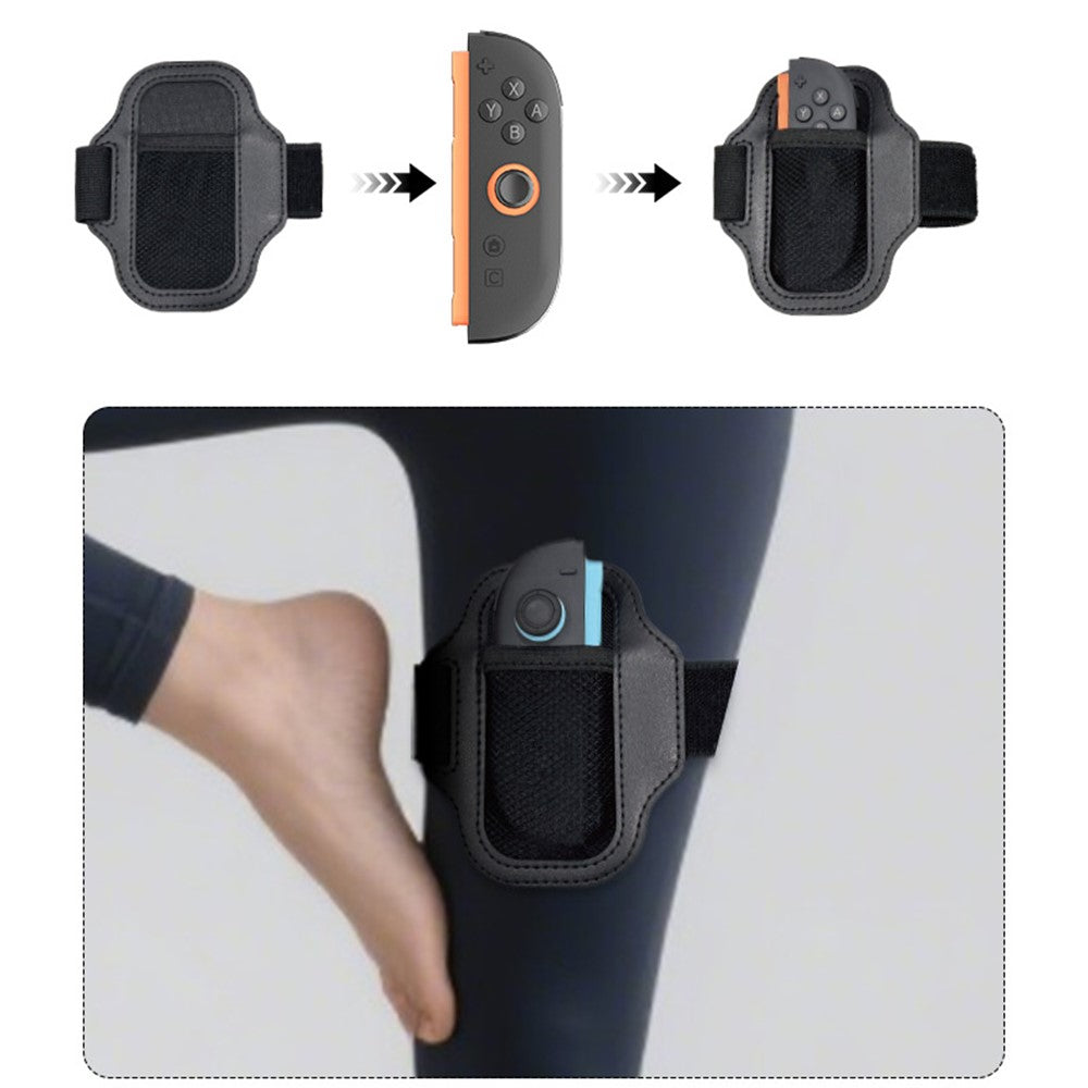 HBS-2860 2 stk. til Nintendo Switch 2 / 1 Joy-Con Controller benrem, elastisk sportsbånd i læder