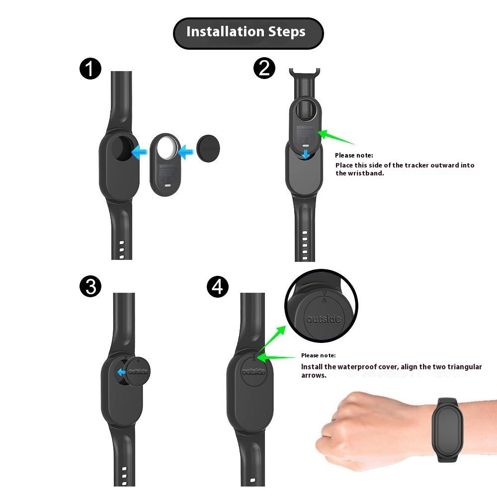 Silicone Wristband Holder For Samsung Galaxy SmartTag2 Protective Cover Case Bracelet Watch Band