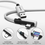 SYNTECH 5m USB A to USB C L Shaped VR Link Cable for Meta Quest 3S / Quest 3 / Quest 2 / Pro / Pico 4 PC VR Gaming Data Cord