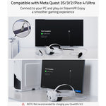 SYNTECH 5m USB A to USB C L Shaped VR Link Cable for Meta Quest 3S / Quest 3 / Quest 2 / Pro / Pico 4 PC VR Gaming Data Cord