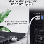 SYNTECH 5m USB A to USB C L Shaped VR Link Cable for Meta Quest 3S / Quest 3 / Quest 2 / Pro / Pico 4 PC VR Gaming Data Cord