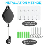 6PCS VR Cable Management System Retractable Ceiling Pulley for VR Headset Cable Organizer Accessories