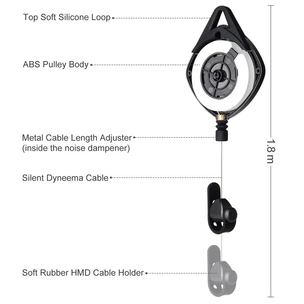 6PCS VR Cable Management System Retractable Ceiling Pulley for VR Headset Cable Organizer Accessories