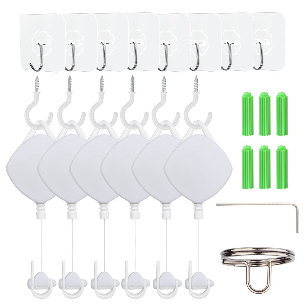 6PCS VR Cable Management System Retractable Ceiling Pulley for VR Headset Cable Organizer Accessories