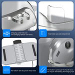 STARTRC GAMES Til Meta Quest 3 / 3S Opladerdockingstation med to batterier, RGB-stemningslys, holder til VR-headset