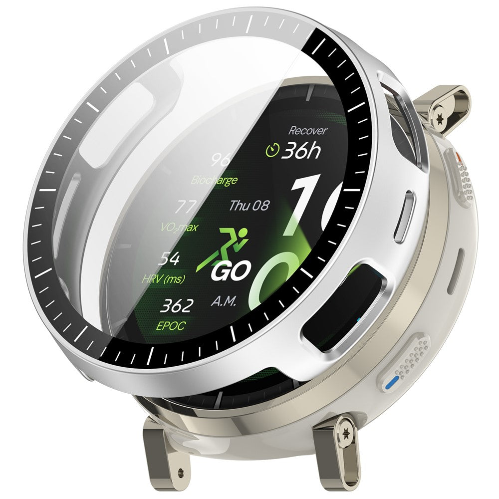 For Huami Amazfit Active 3 Premium Case Hard PC Watch Protective Cover with Tempered Glass Film