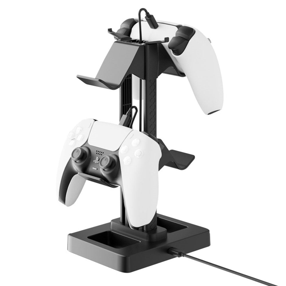 IPLAY HBS-2846 Gamepad-opbevaringsstativ, 8 controllere, ladestation til PS5 PS4 Xbox Switch Pro, skrivebordsorganisator med kabelstyring