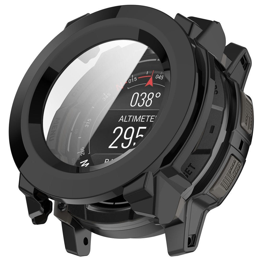 For Garmin Instinct 3 AMOLED 50mm / Instinct 3 Solar 50mm Protective Case with Tempered Glass Screen Protector PC Watch Cover