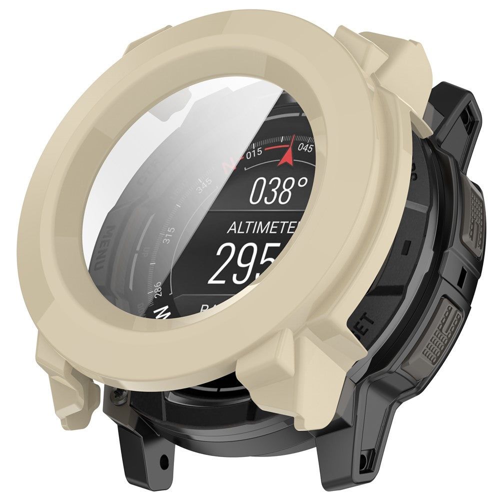 For Garmin Instinct 3 AMOLED 50mm / Instinct 3 Solar 50mm Protective Case with Tempered Glass Screen Protector PC Watch Cover