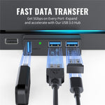 JYS SDM007 4-in-1 USB Hub 3x USB-A 3.0 + 1x USB-C 5Gbps Mini Dock for Steam Machine  /  PS5  /  PC