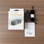JYS SDM007 4-in-1 USB Hub 3x USB-A 3.0 + 1x USB-C 5Gbps Mini Dock for Steam Machine  /  PS5  /  PC